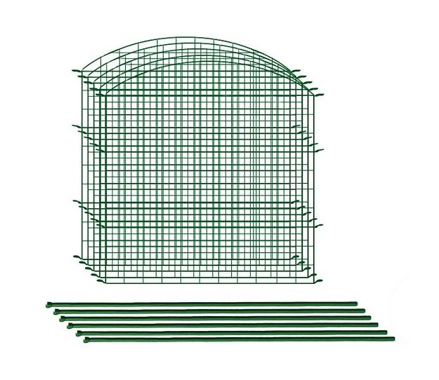 PRESTIGE Teichzaun Oberbogenset 5 Zaunelemente ca 390 x 78,5 cm grün