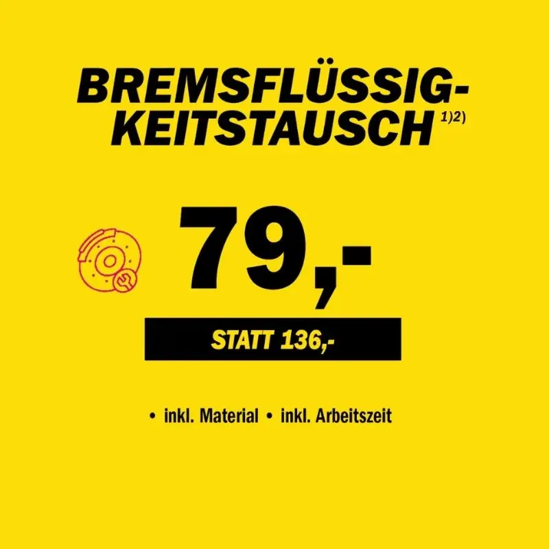 Angebot Bremsfluessigkeitstausch 79,-