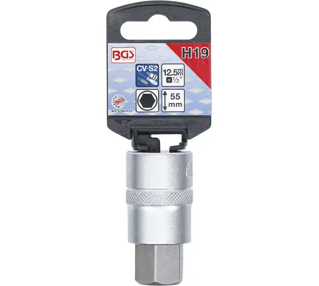 BGS TECHNIC Bit-Einsatz 19mm 55mm 1/2"