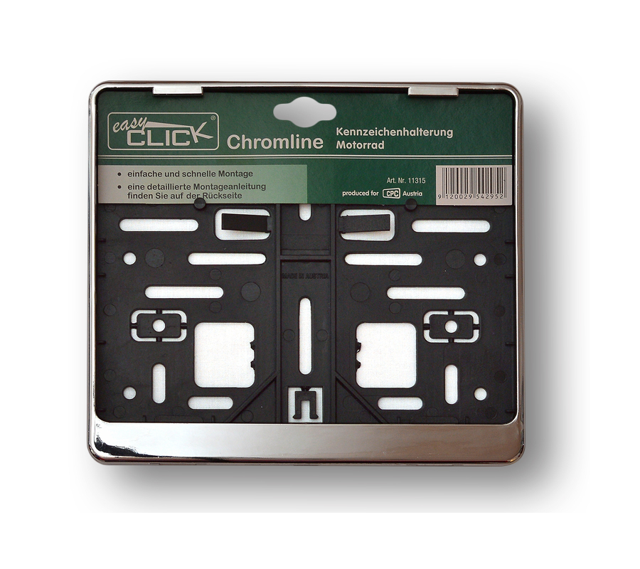 CPC EASY CLICK Kennzeichenhalter Motorrad Chromline