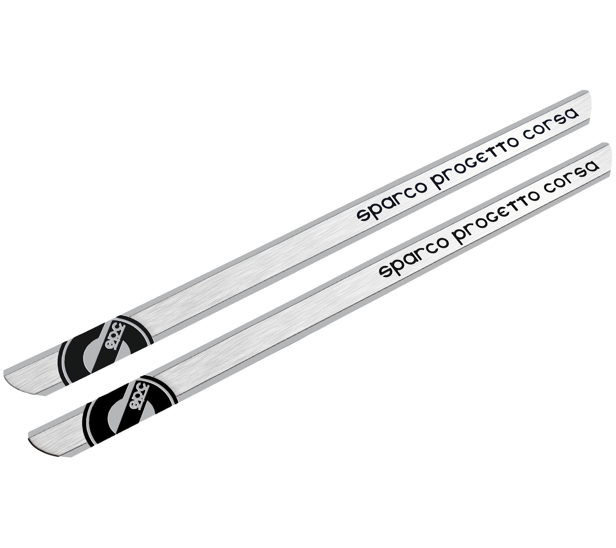 SPARCO Einstiegsleisten Set 605 x 40 mm. alu/blau