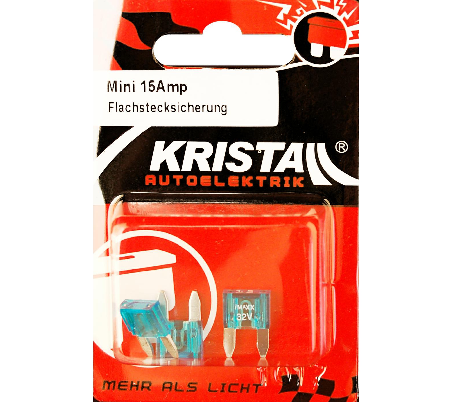KRISTALL Flachstecksicherung MINI 15 Amp