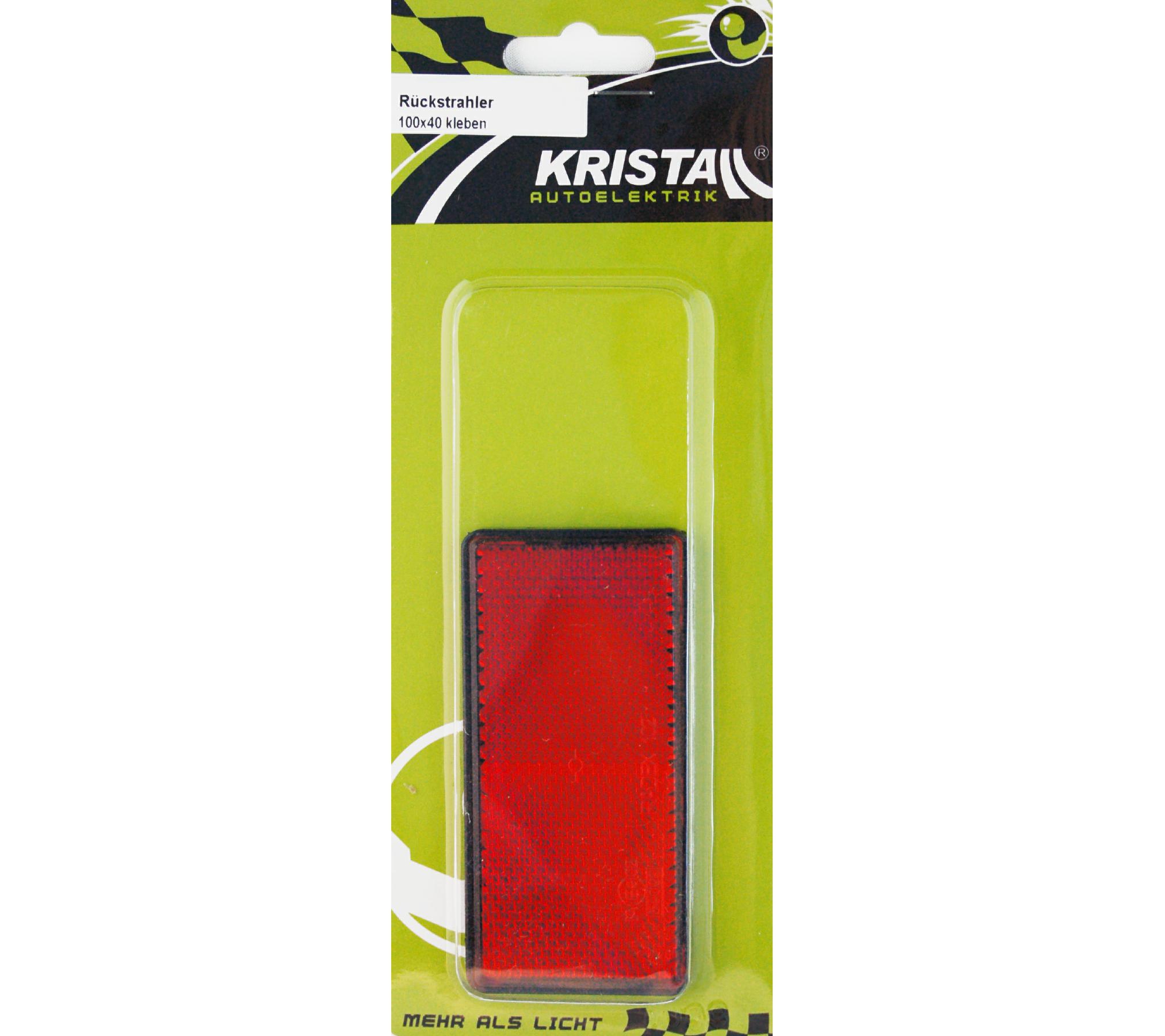 KRISTALL Klebe-Rückstrahler rot