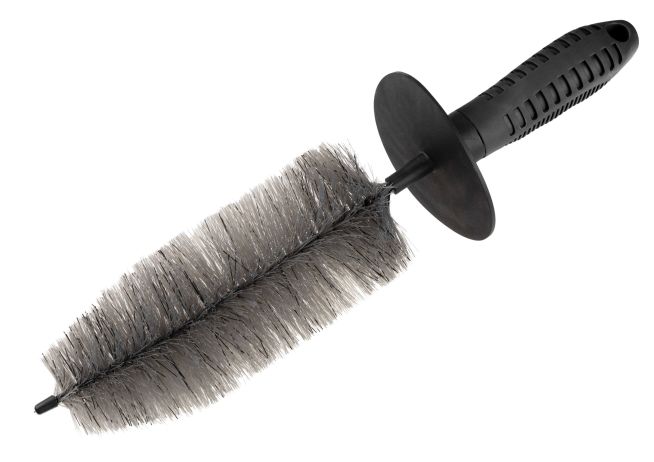 WALSER Felgenbürste mit Borsten und Spritzschutz 37 cm schwarz-grau WALSER Felgenbürste mit Borsten und Spritzschutz 37 cm schwarz-grau