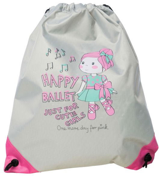 WALSER Turnbeutel Ballet Doll, Reisebeutel-Kinder, Schuhbeutel rosa