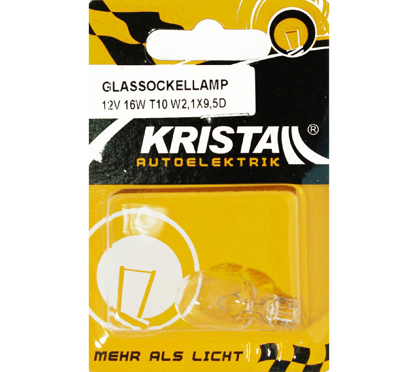 KRISTALL T10 Glassockellampe 12V 16W
