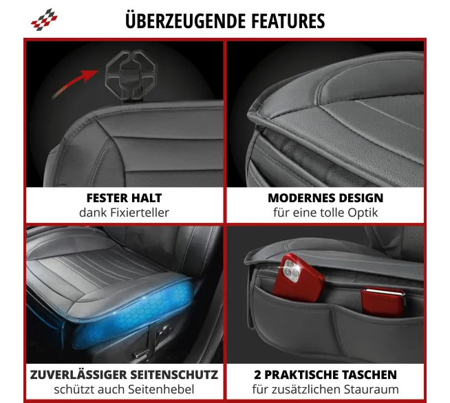 WALSER Sitzaufleger Fernando als komfortabler Schonbezug für den Autositz