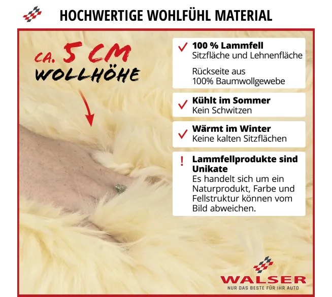 WALSER Autositzaufleger Marla als komfortabler Schutz für den Autositz