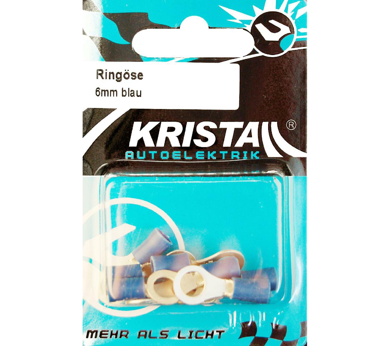 KRISTALL Ringöse blau 6 mm