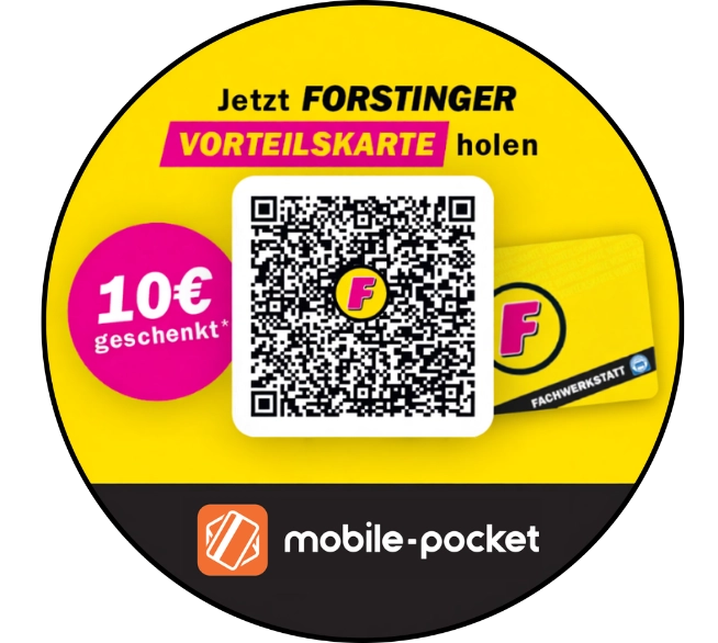 QR Code für Forstinger Vorteilkarte bei Mobil-Pocket um 10€ ber Erstanmeldung zu bekommen