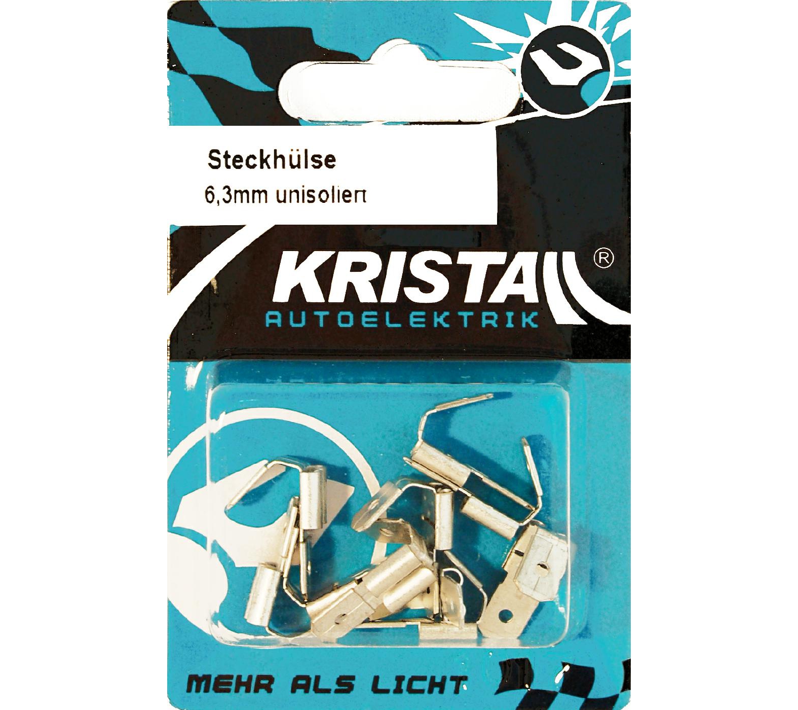 KRISTALL Flachsteckhülse 6,3 mm