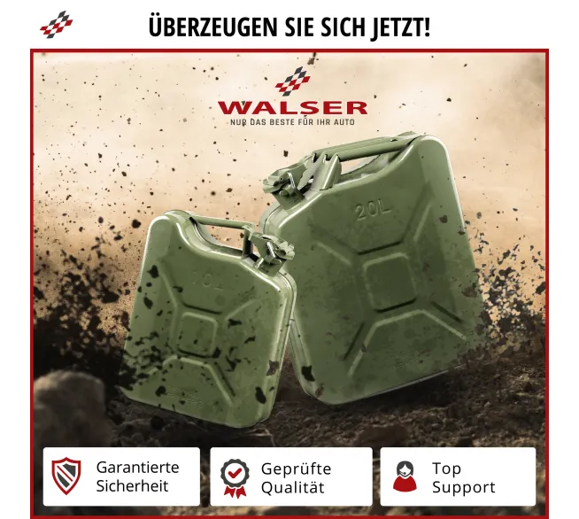 CARCOMFORT Kraftstoffkanister aus Metall mit 10 Liter Fassungsvermögen
