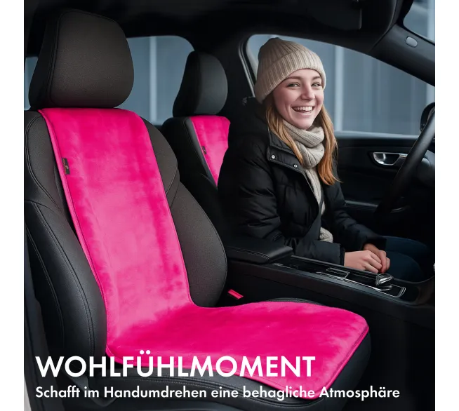 WALSER Sitzkissen Teddy als weiche Sitzauflage für mehr Komfort im Auto