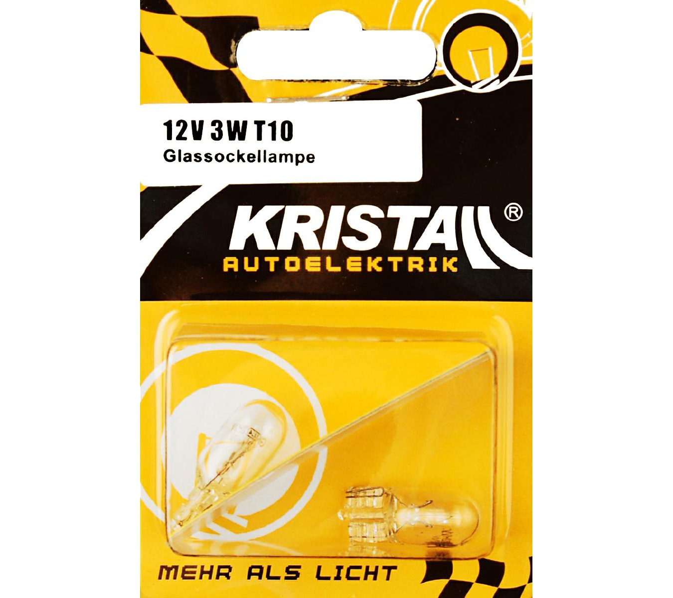 KRISTALL T10 Glassockellampe 12V 3W