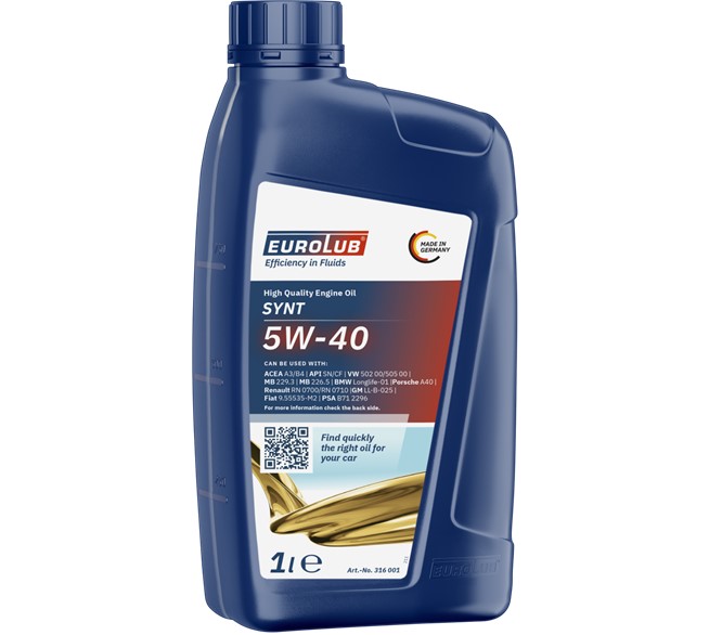 EUROLUB SYNT 5W-40 Motoröl 1L