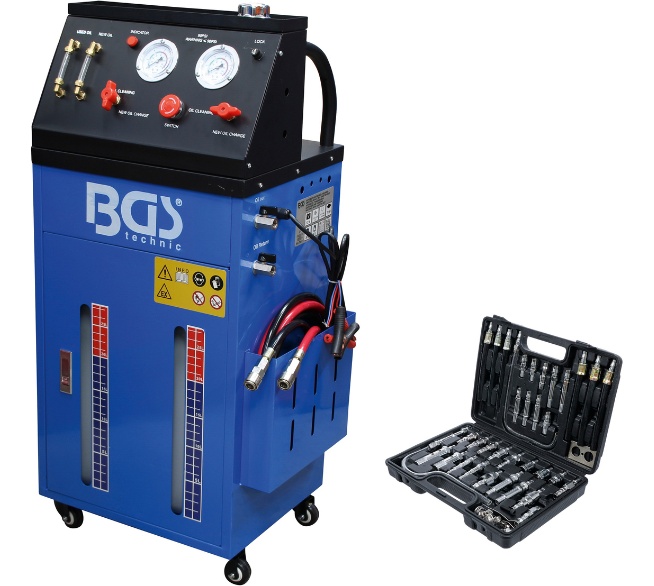 BGS TECHNIC Automatikgetriebeöl-Wechsel-/ und Reinigungsgerät mit Adapter-Satz