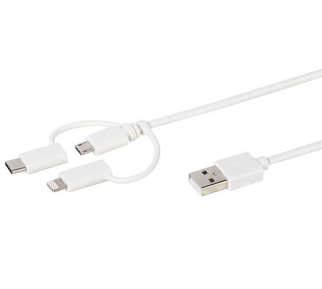 VIVANCO Datenkabel 3in1/USB
