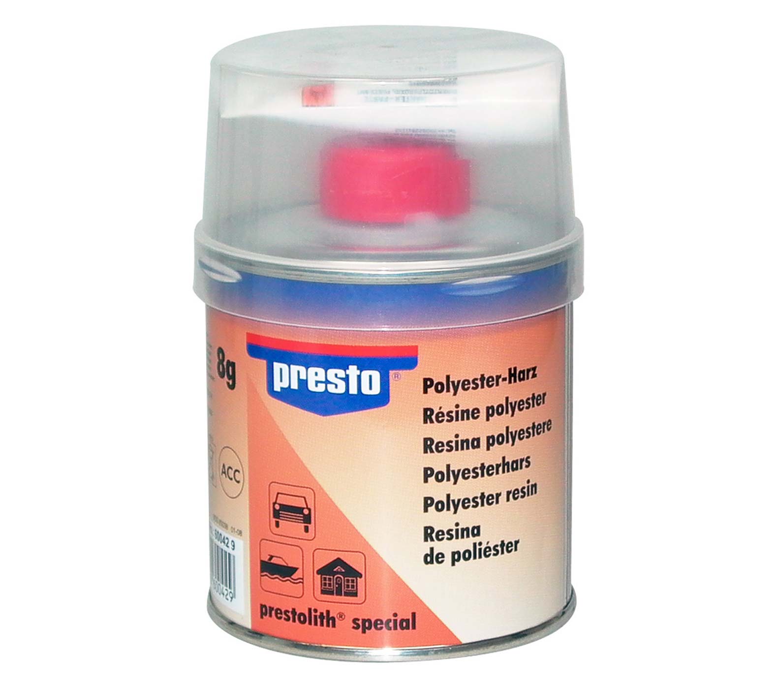 PRESTO Polyesterharz und Reparaturbox styrolreduziert 250 g inkl. Härter