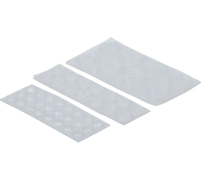BGS technic Elastikpuffer-Satz transparent in der Produktansicht, als übersichtliches Werkzeugset für Werkstatt, Garage und Montage.