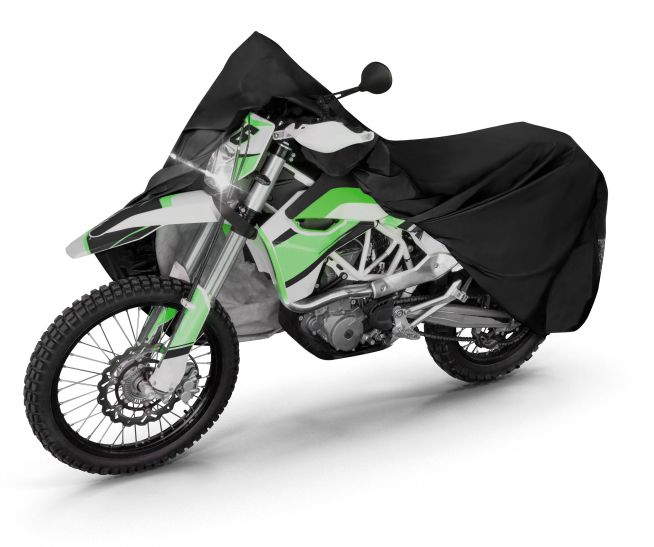WALSER Motorrad Abdeckplane All Weather XL, Motorrad Abdeckplane, Motorrad-Garage wasserdicht - 255x110x135 cm