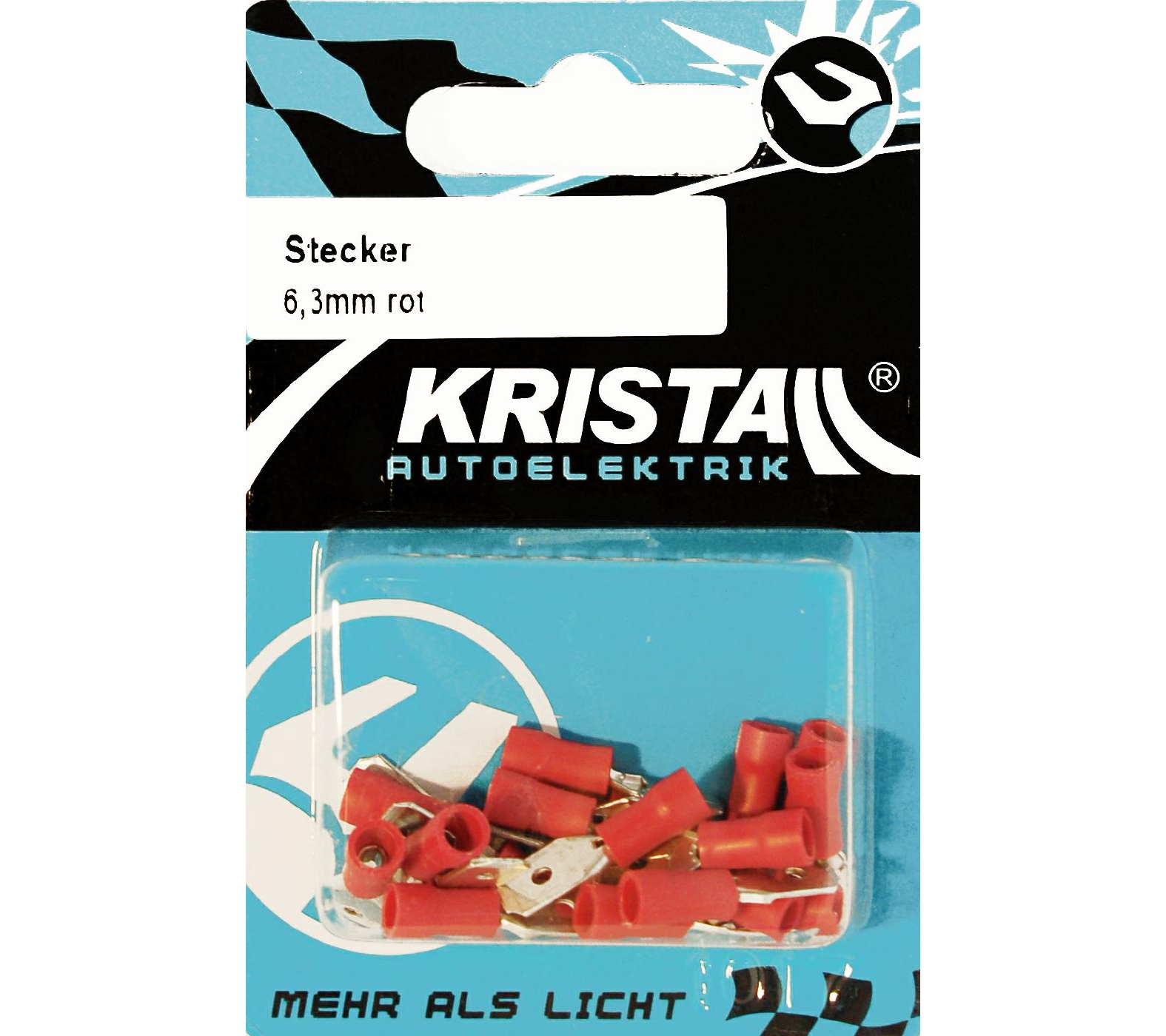 KRISTALL Flachstecker 6,3 mm