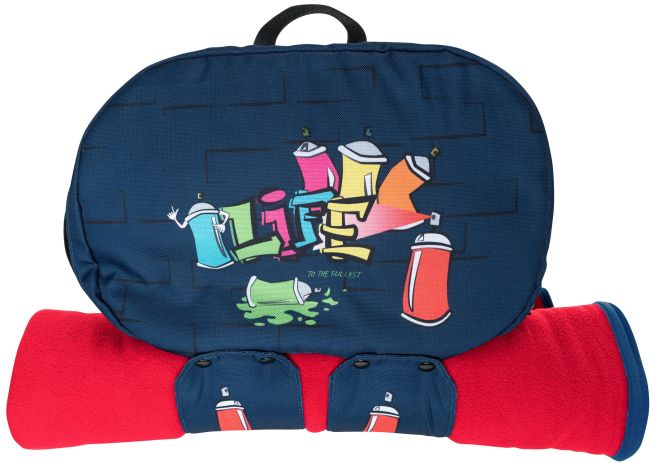 WALSER Rucksack Organizer Graffiti blau