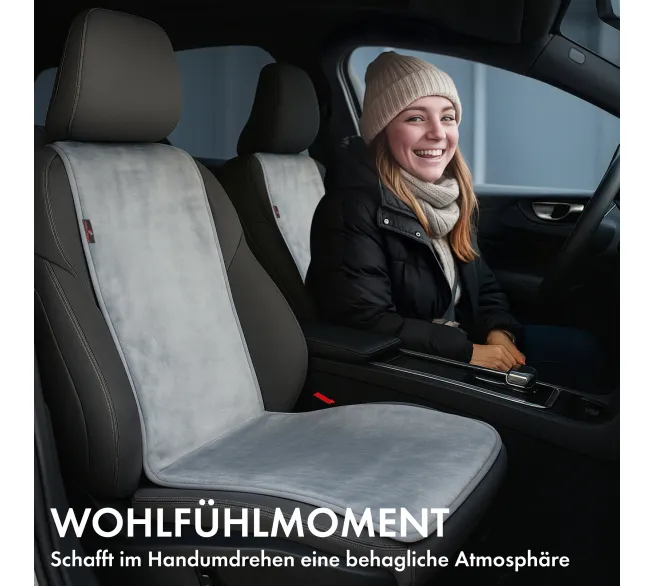 WALSER Sitzkissen Teddy als weiche Sitzauflage für mehr Komfort im Auto