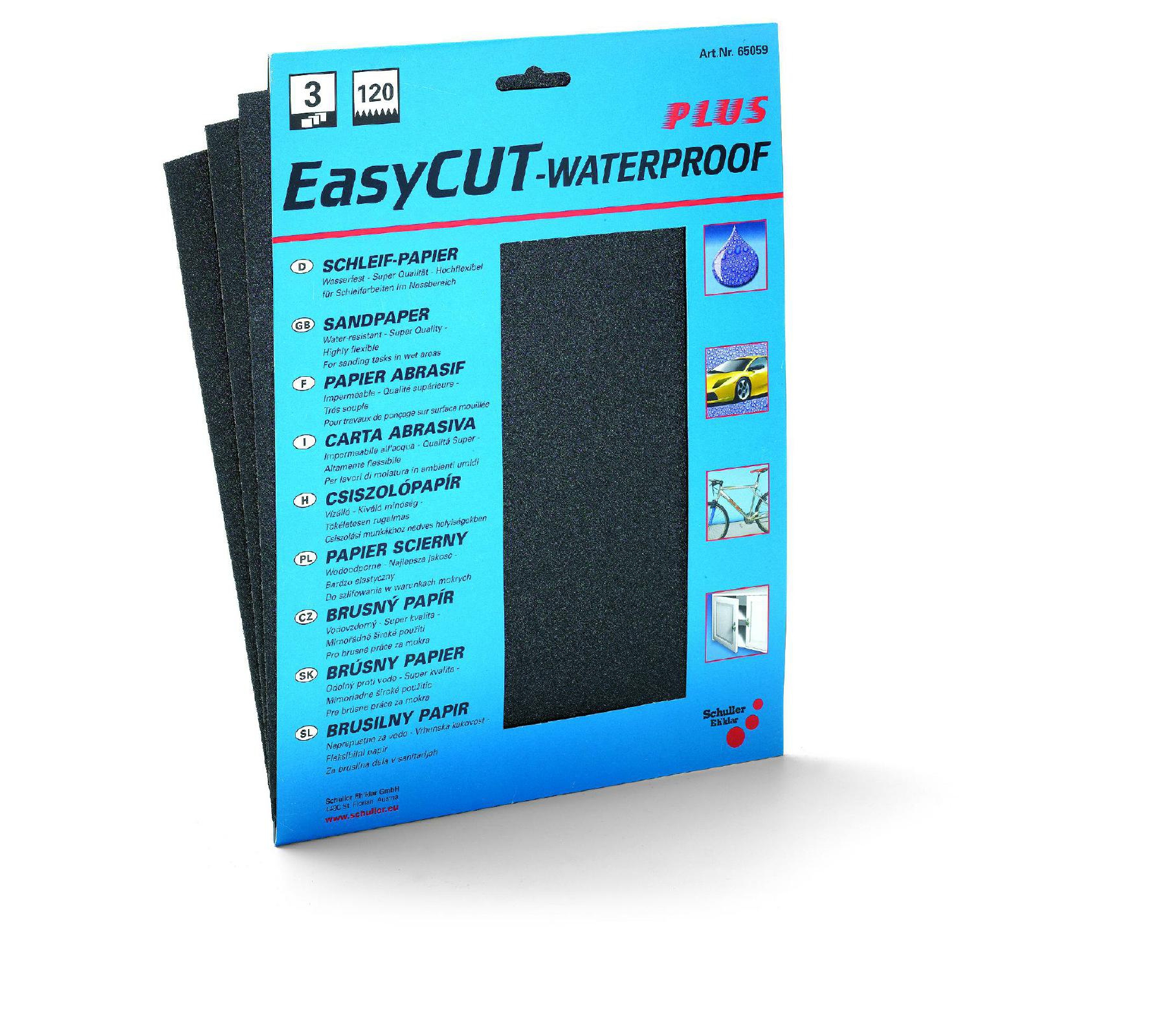 SCHULLER EH KLAR Schleifpapier Waterproof K 180 3 Stk.