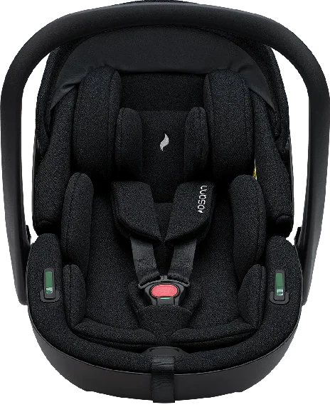 Produktfoto des Osann Cuddle Kindersitzes in Carbon, Ansicht 1.