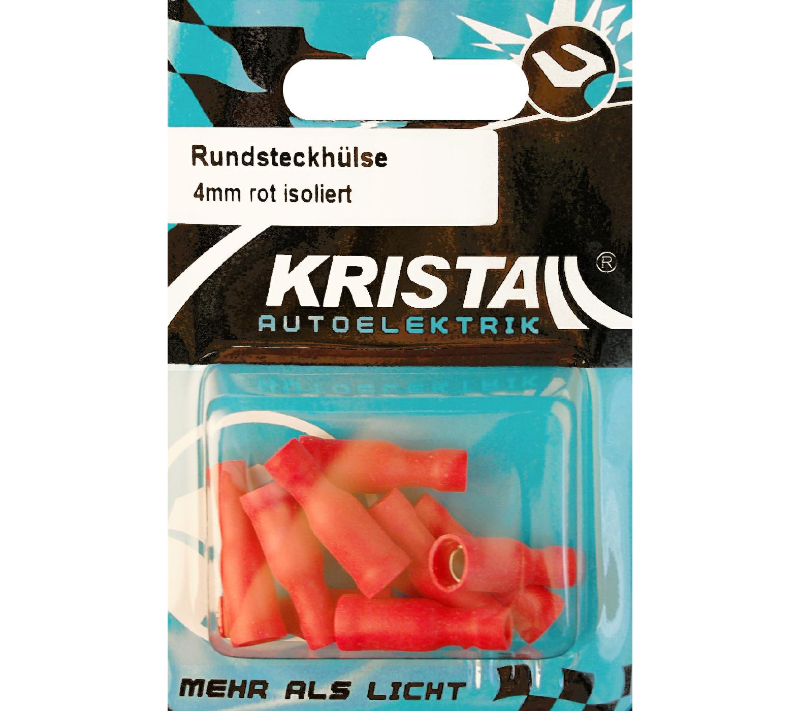 KRISTALL Rundsteckhülse rot 4 mm
