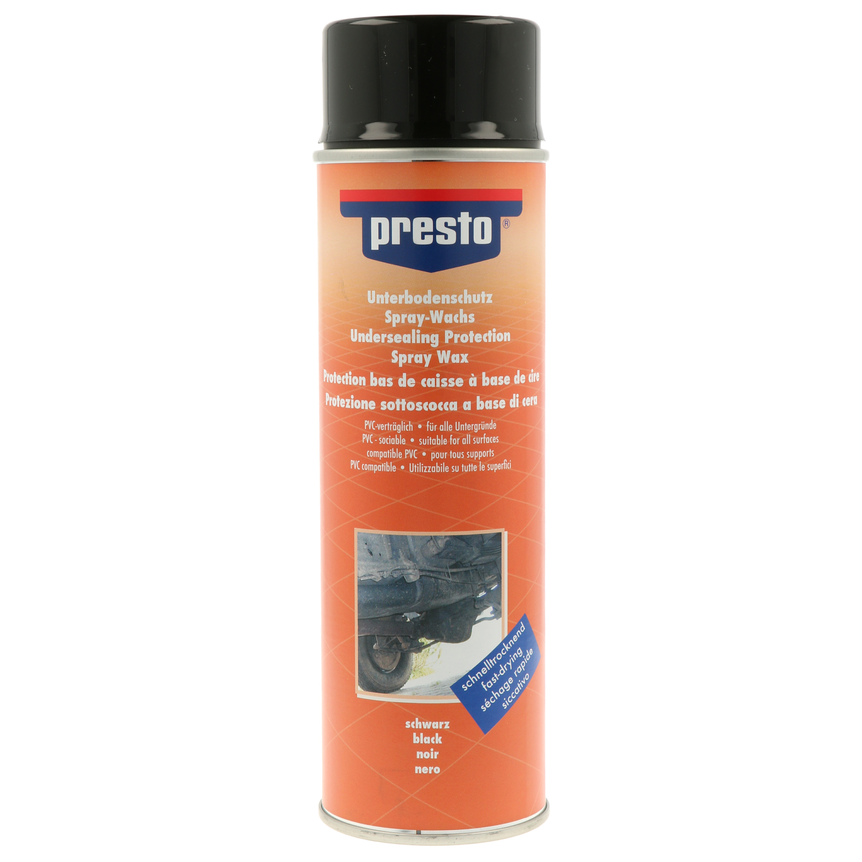 PRESTO Unterbodenschutz Spray Wax schwarz 500 ml