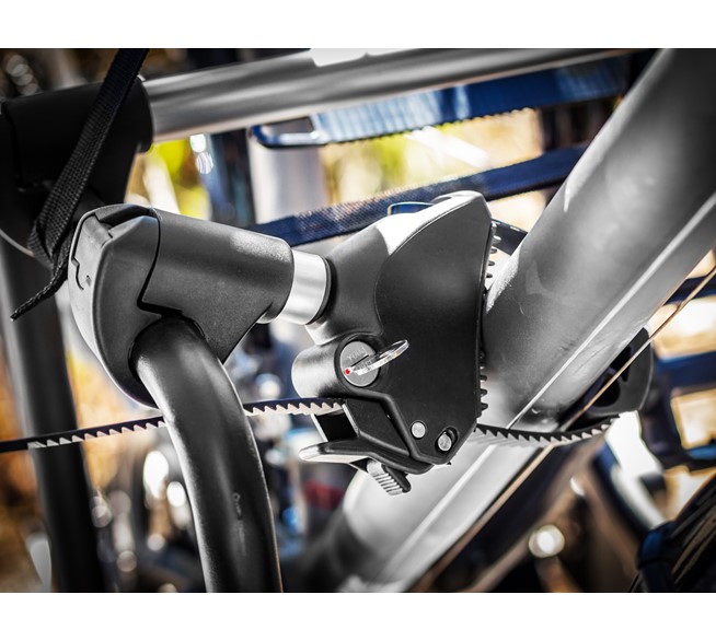 Eufab Lockable Bike Frame Holder Set - Short & Long Straps (25mm + 30mm) For Bicycles & E-Bikes