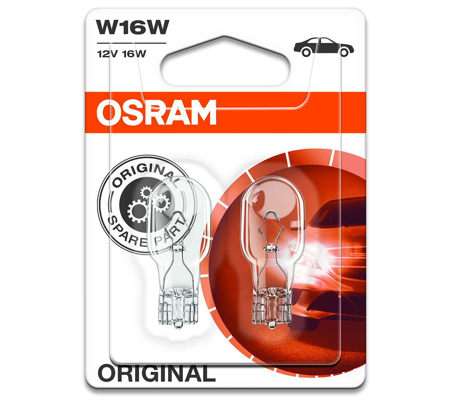 OSRAM Glassockellampe 12V 16W, 2 Stk