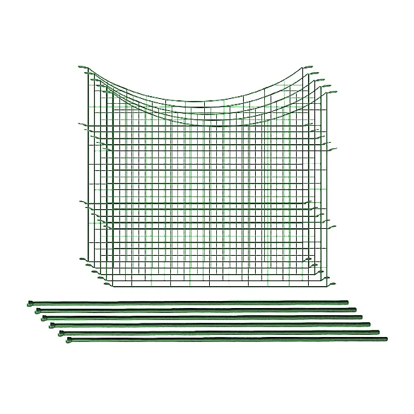 PRESTIGE Teichzaun unterbogen set 5 zaunelemente ca 390 x 52 5 cm gruen