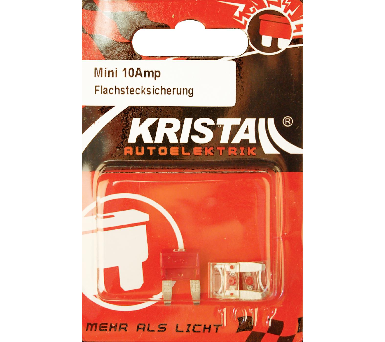 KRISTALL Flachstecksicherung MINI 10 Amp