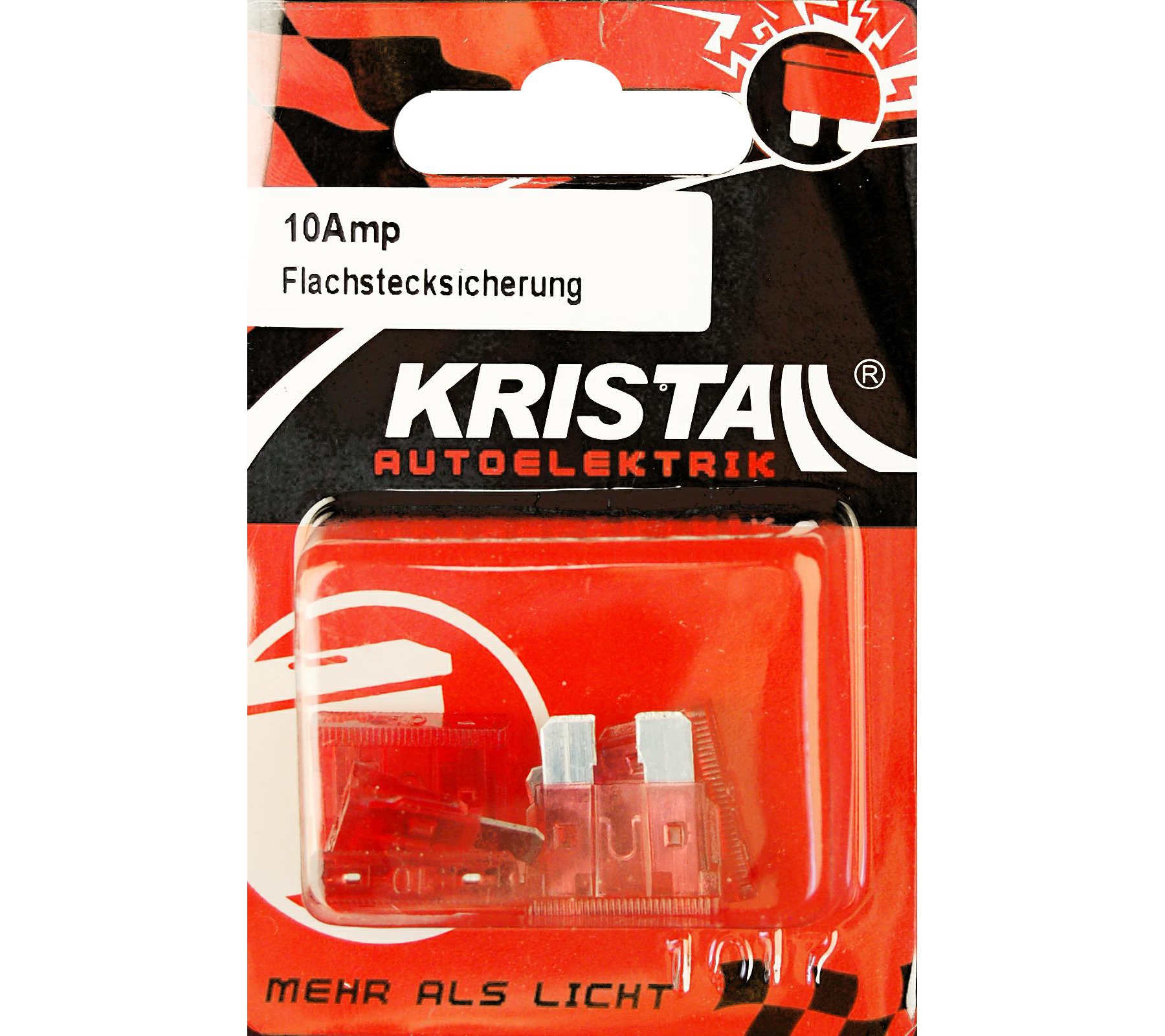 KRISTALL Flachstecksicherung  DIN 10 Amp
