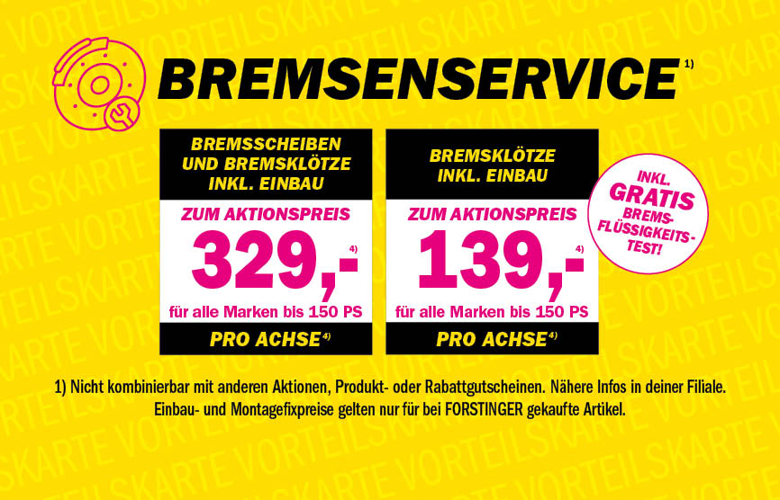 Mit der FORSTINGER Vorteilskarte günstiger