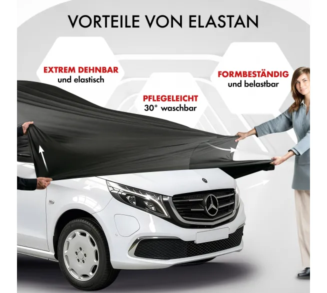 WALSER Indoor Stretch Plus Autoabdeckung als passgenauer Staubschutz in der Garage