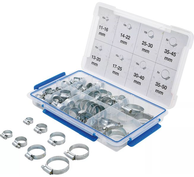 BGS TECHNIC Schlauch-Schellen Sortiment  80-tlg.
