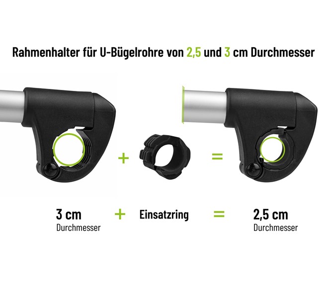 EUFAB Rahmenhalter abnehmbar lang Ø 25+30 mm