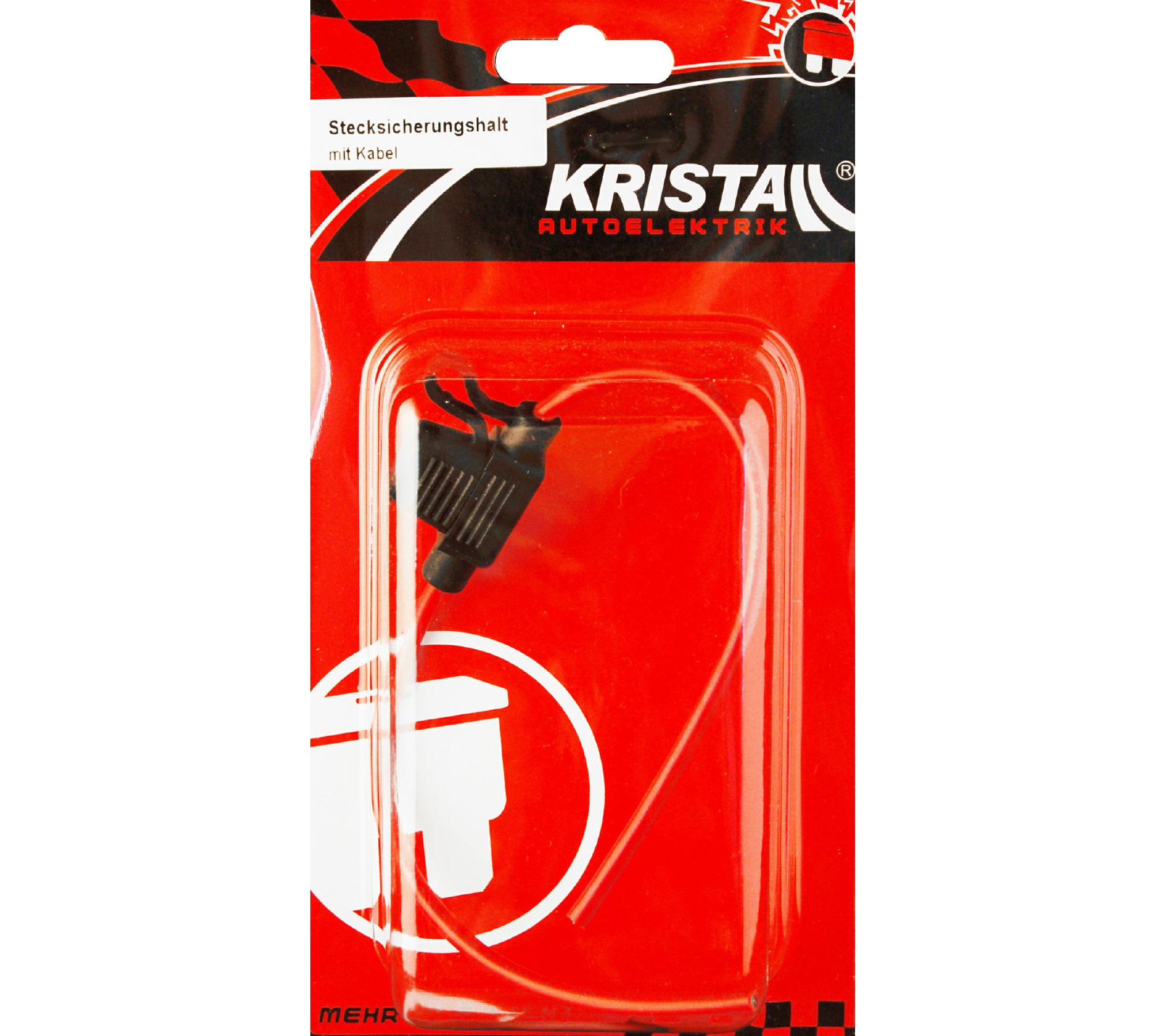 KRISTALL Stecksicherungshalter mit Kabel