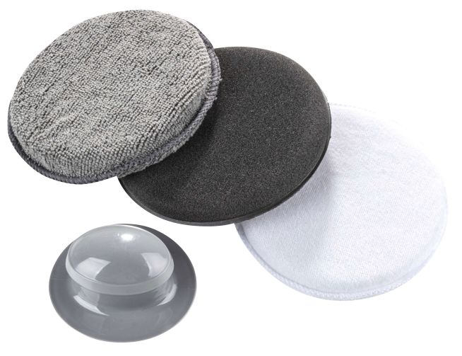 WALSER Applikator Kissen Set mit 3 Polierpads und Griff, 3 Politur Schwämme WALSER Applikator Kissen Set mit 3 Polierpads und Griff, 3 Politur Schwämme