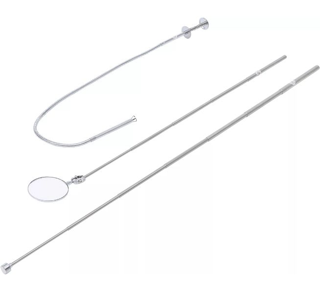 BGS TECHNIC Magnetheber- / Krallengreifer- und Inspektionsspiegel-Satz 3-tlg.