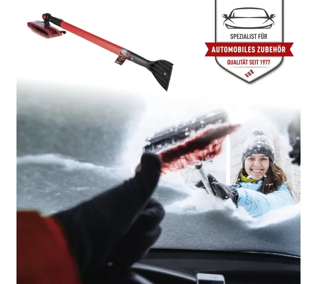 CARCOMFORT Schneebesen mit Eiskratzer zum Entfernen von Schnee und Eis am Auto