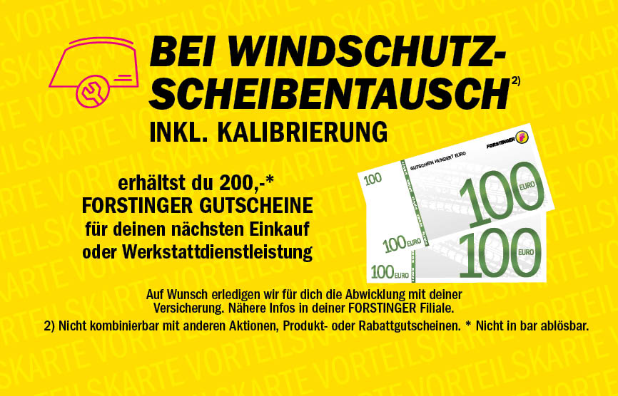 Mit der FORSTINGER Vorteilskarte günstiger