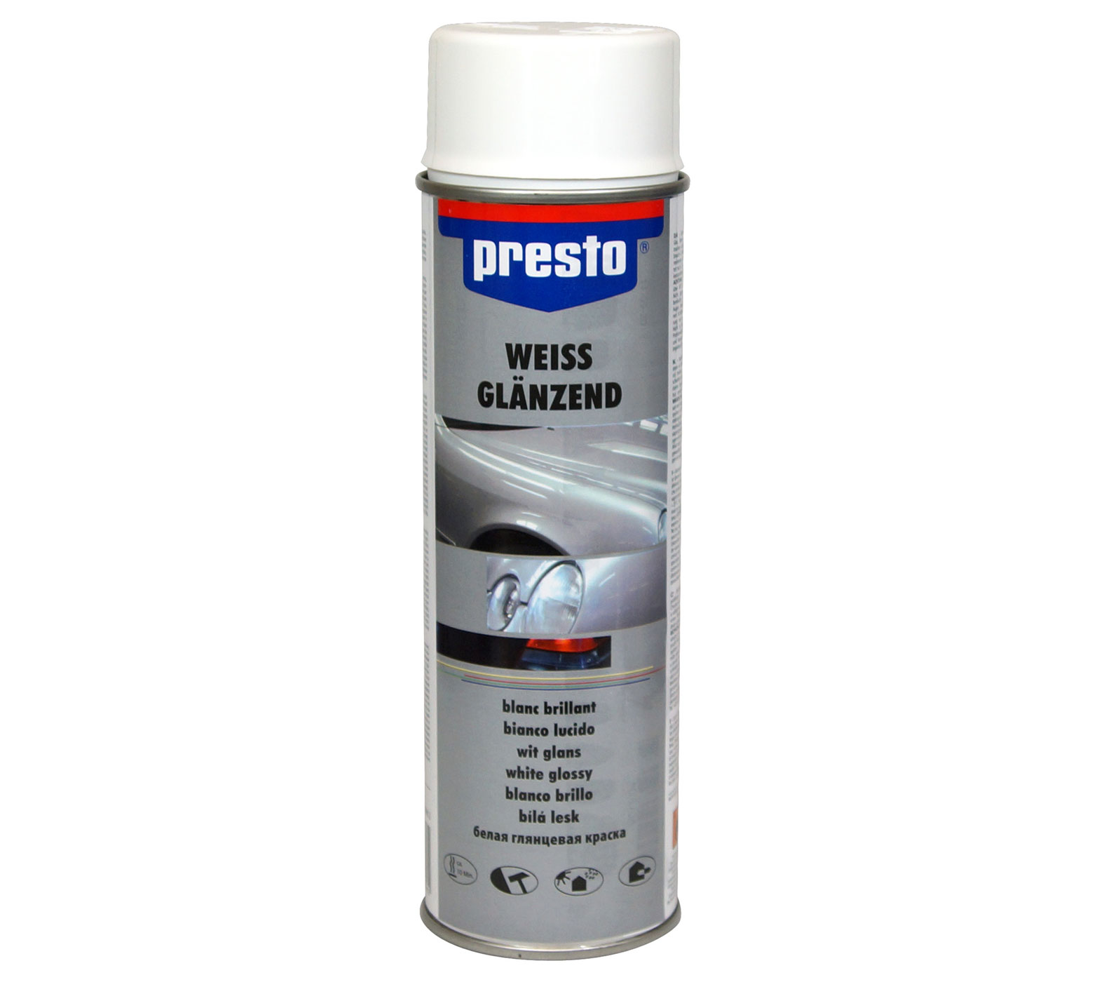 PRESTO Lack weiß glänzend 500 ml