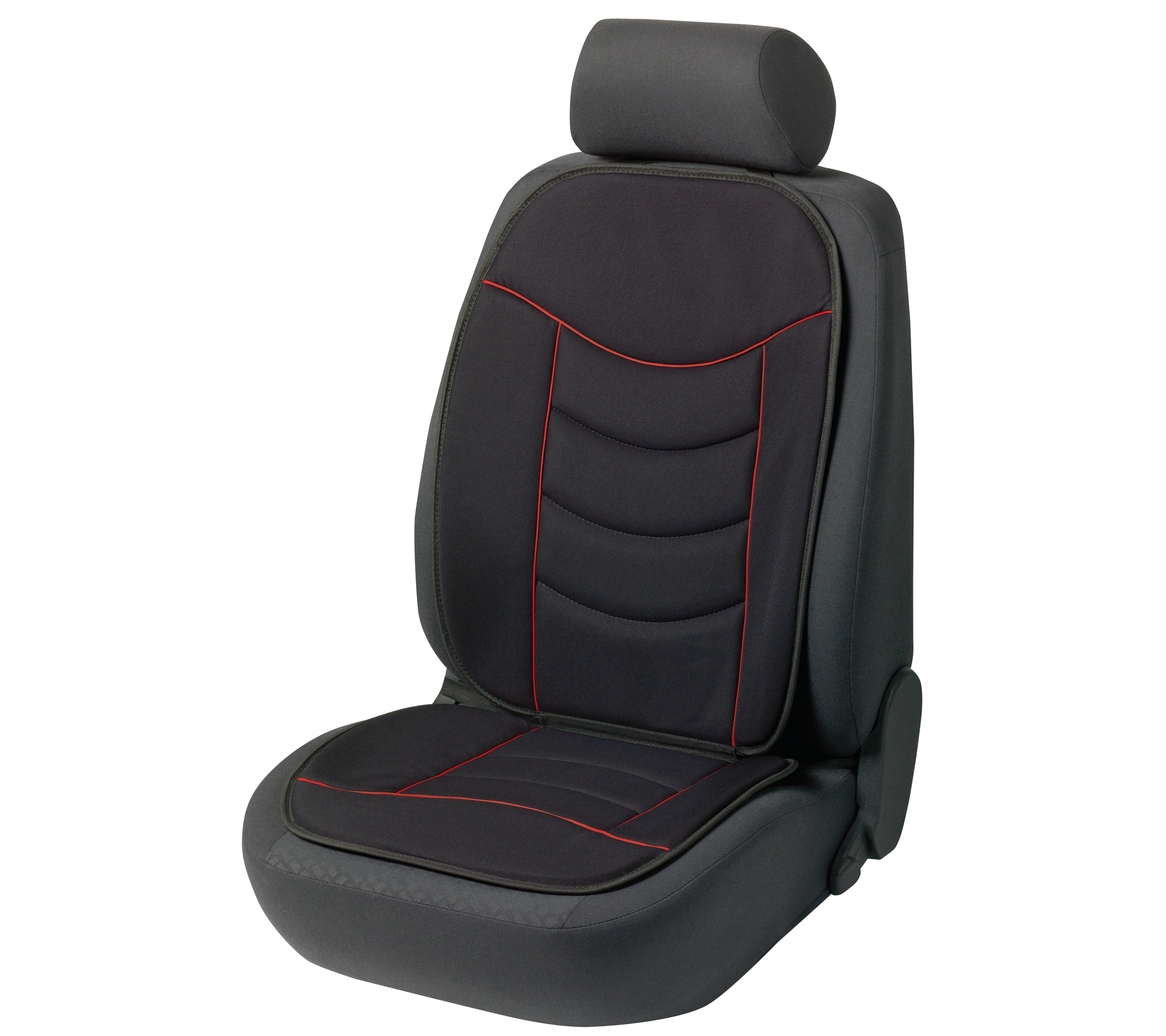 walser-sitzaufleger-elegance-plus-20764432 WALSER PKW Sitzauflage Elegance Plus, Auto-Sitzaufleger  rot schwarz, 1 Stück