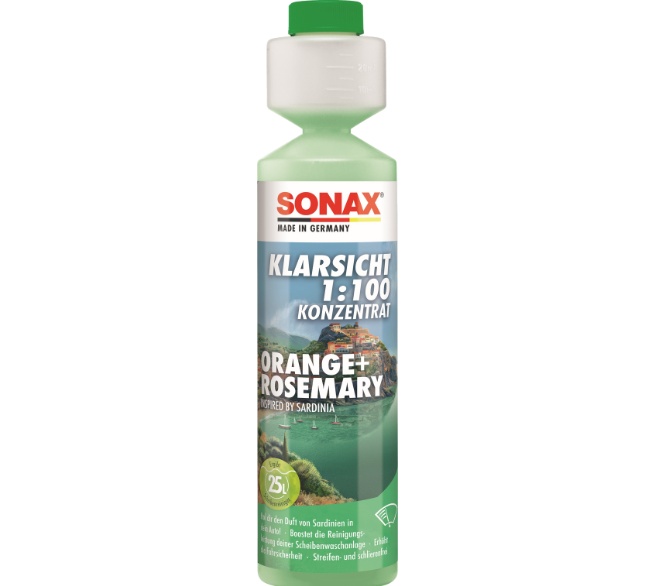 SONAX KlarSicht 1:100 Konzentrat Orange+Rosemary, 250 ml
