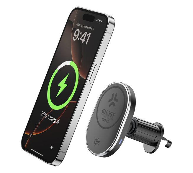 Celly GHOSTSUPMAGQI2 magnetische Qi2-Ladehalterung, 15 W