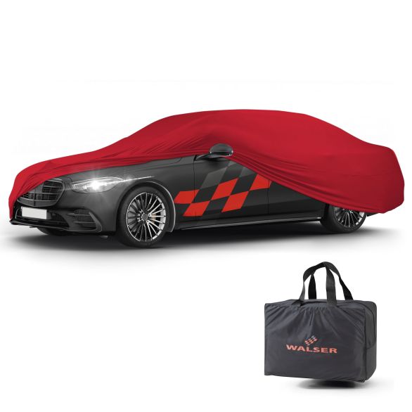 WALSER Autoplane Indoor Stretch Plus, PKW-Abdeckplane Größe XL rot